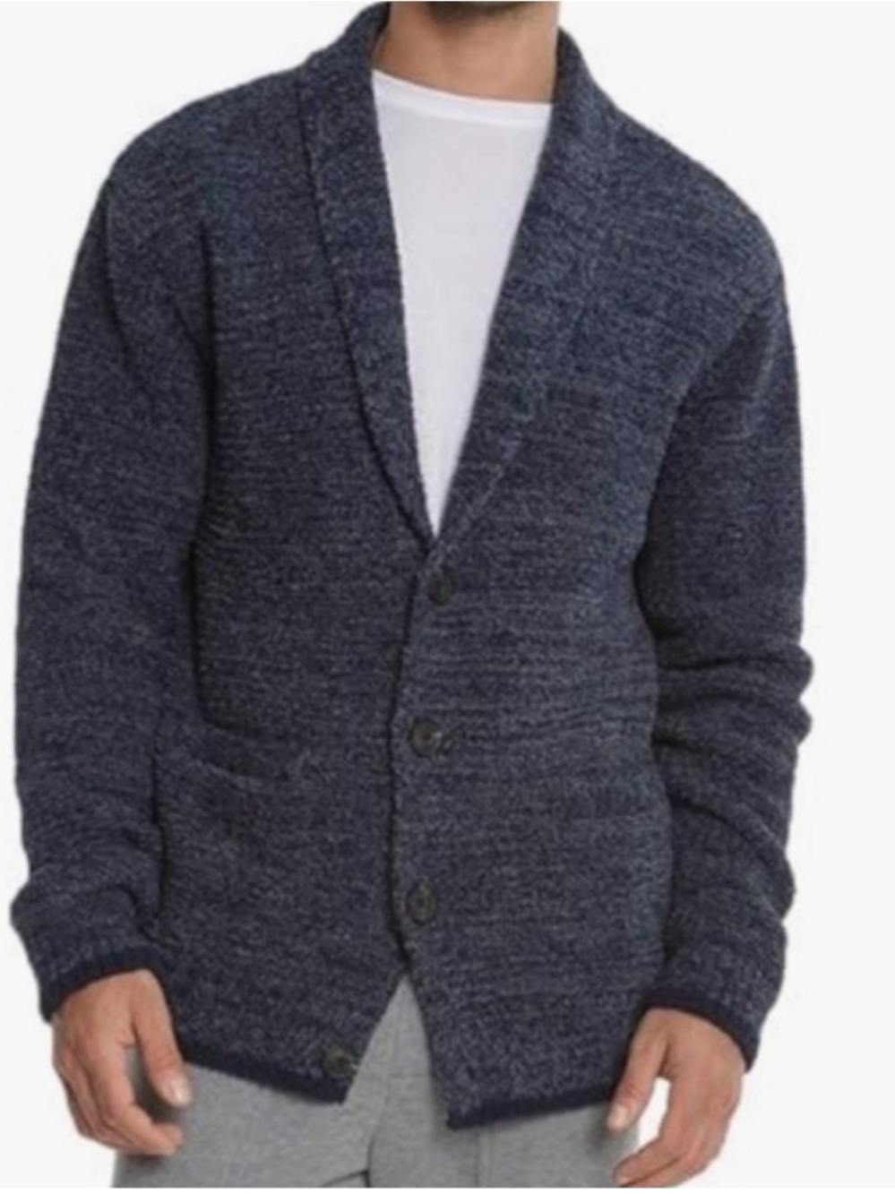 Men's Barefoot Dreams Blue Cardigan
